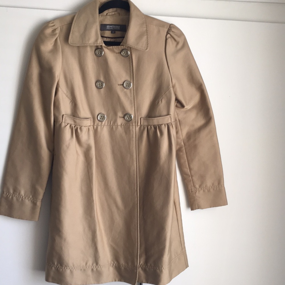 Kenneth Cole Satin trench coat baby doll style